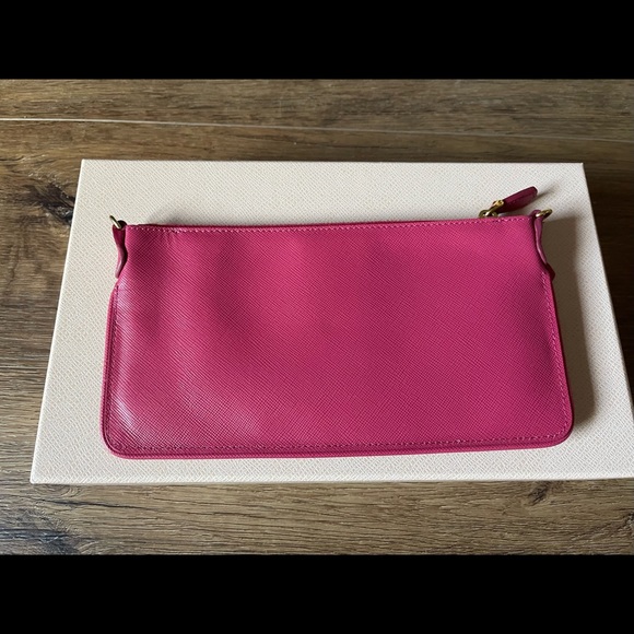 PRADA-AUTHENTIC (NWT) Fuchsia Leather Crossbody Handbag - Picture 12 of 13
